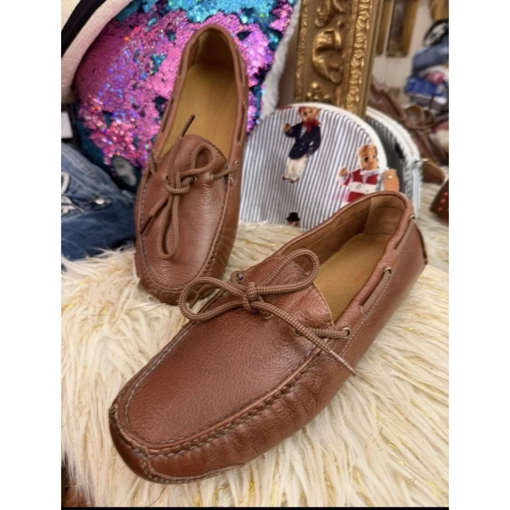 Cole Haan Men's Gunnison Brown Leather Driving Loafers; Size 10EE